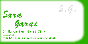 sara garai business card