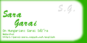 sara garai business card